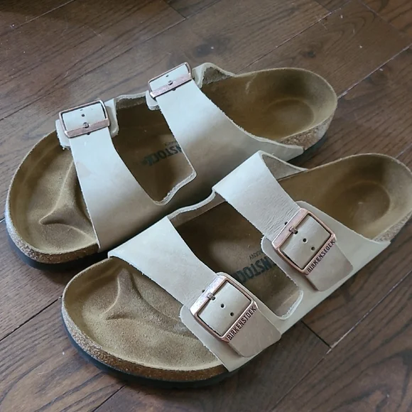 Birkenstock Arizona Oiled Leather Marron Men's Regular Wide Open Toe Size 11 - Picture 4 of 12